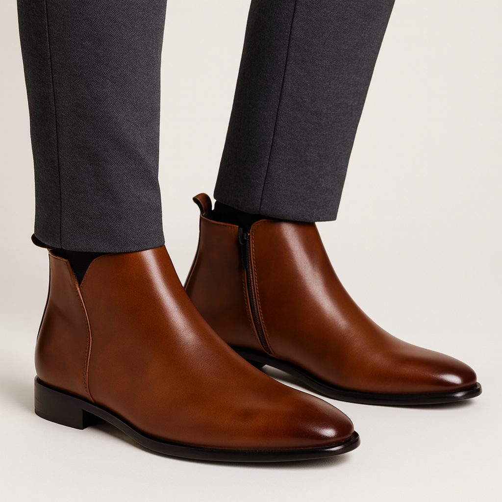Męskie obuwie buty | Buty o długości do kostki z bocznym zamkiem projekt
