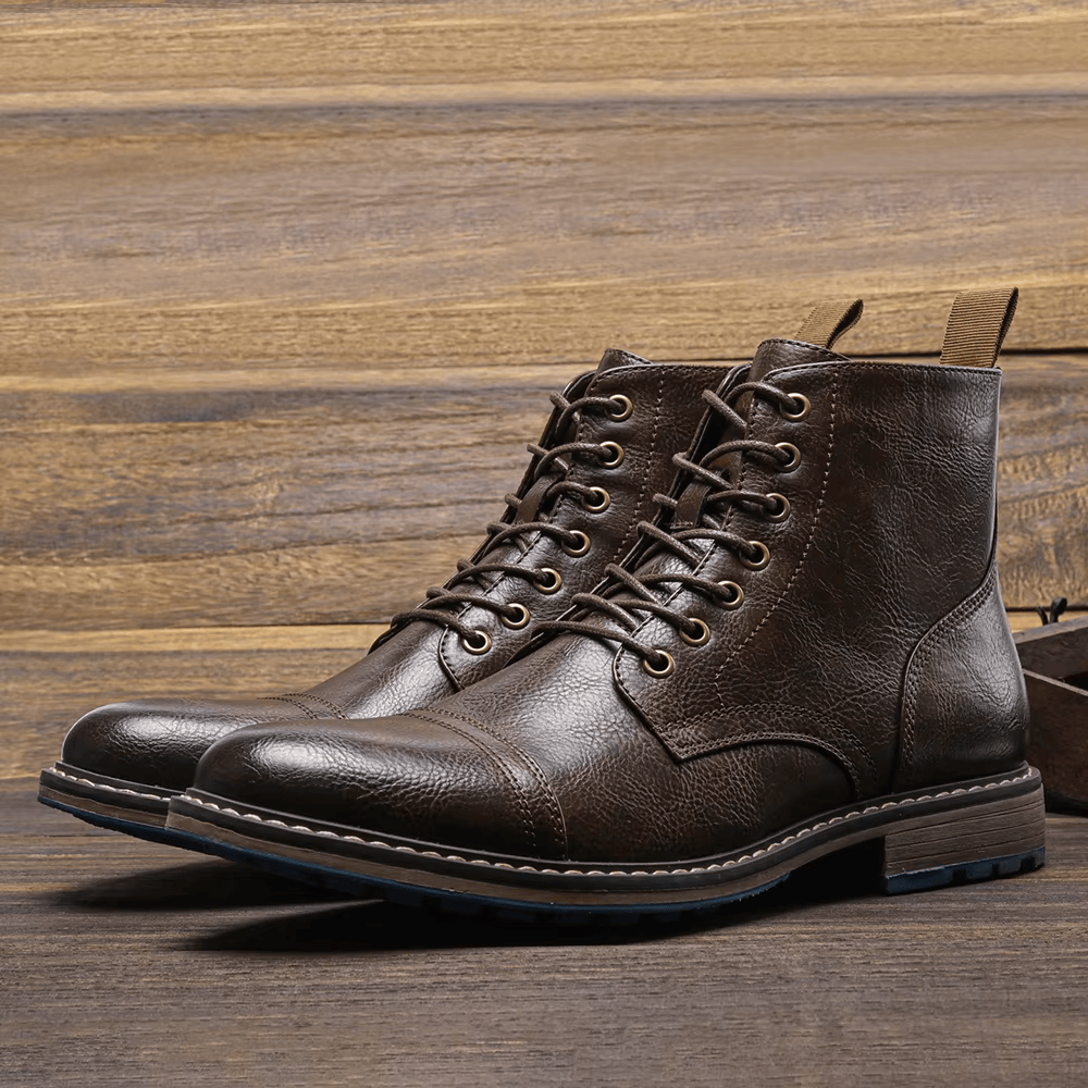 Męskie buty | Sznurowane za kostkę do codziennego użytku