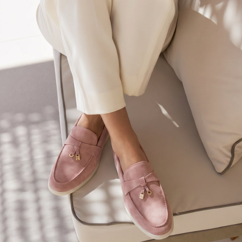 Como Mokasyny Zamszowe Damskie Mauve