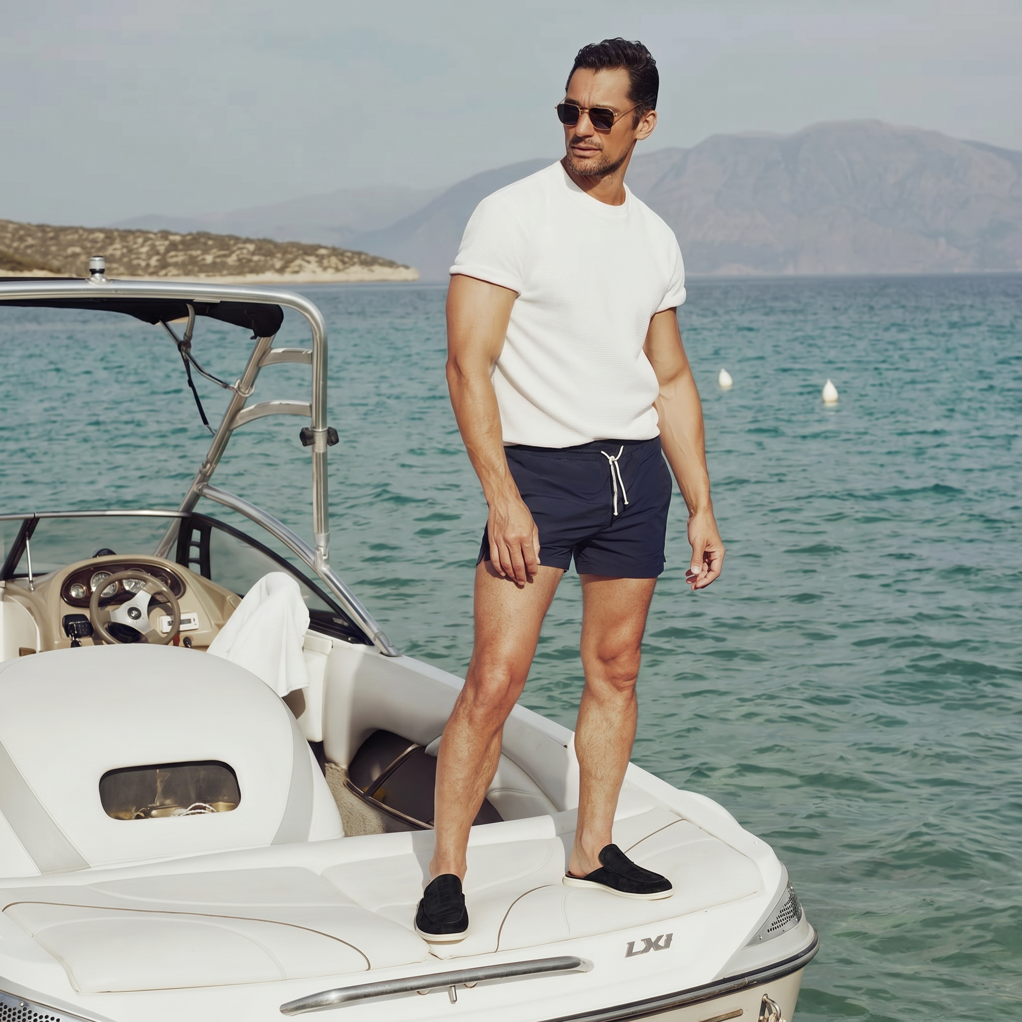 Czarne Klapki Yacht Croco | EDYCJA LIMITOWANA