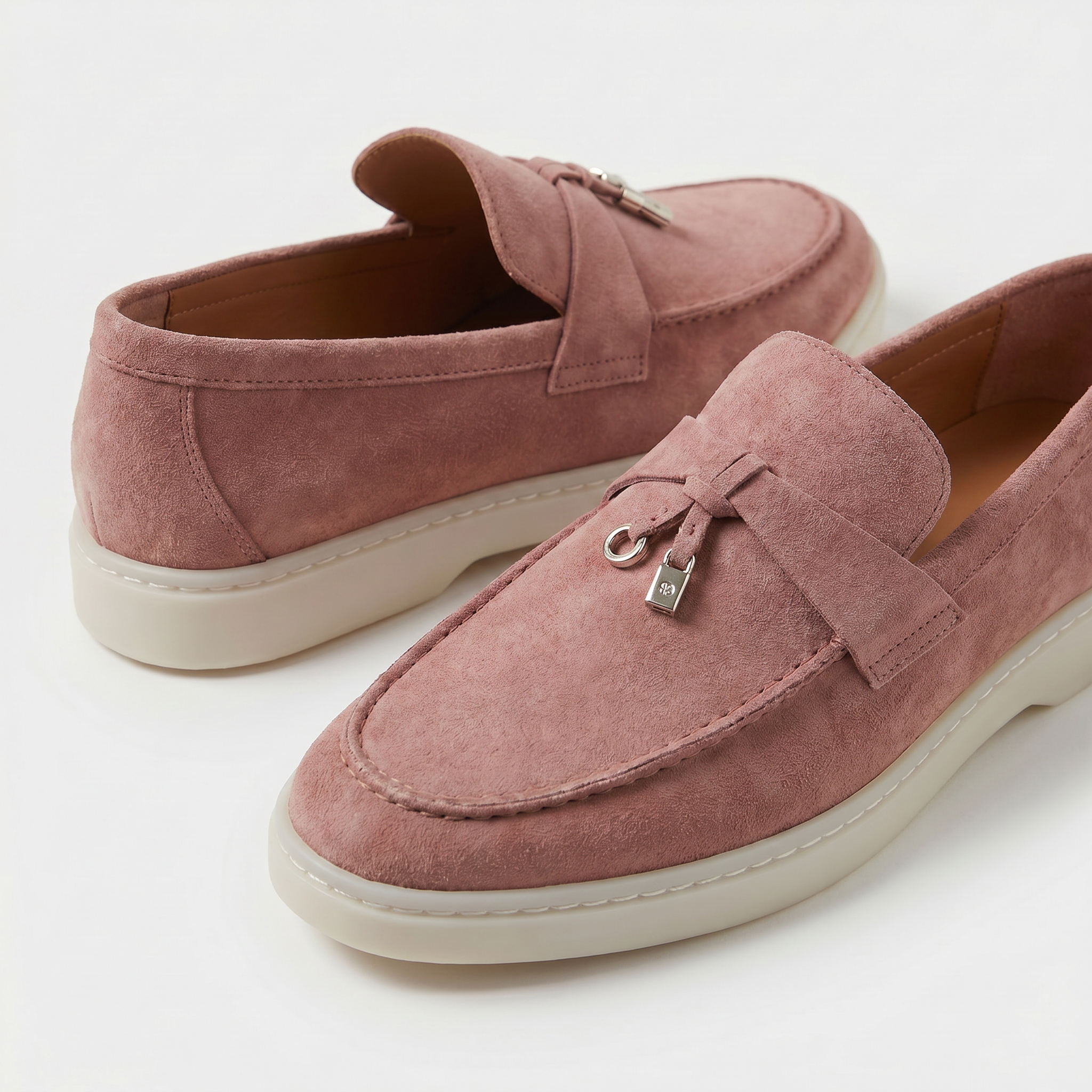 Como Mokasyny Zamszowe Damskie Mauve