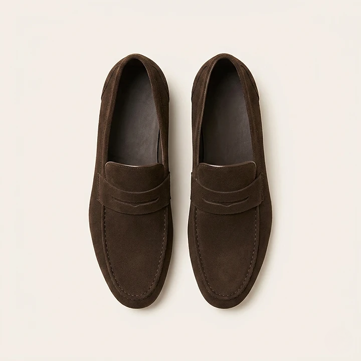 Mokasyny Męskie Zamszowe Slip-On