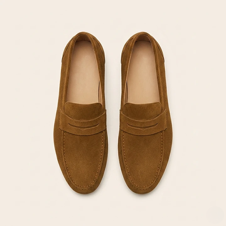 Mokasyny Męskie Zamszowe Slip-On