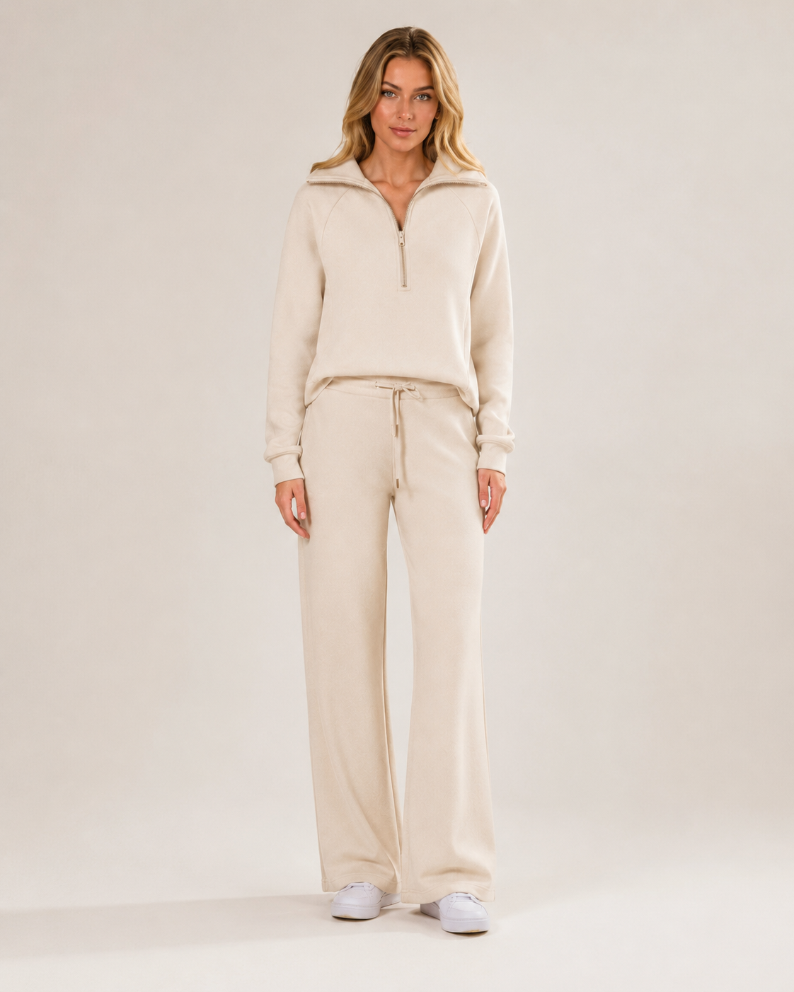 Damski Komplet Loungewear z Bluzą i Spodniami Dresowymi