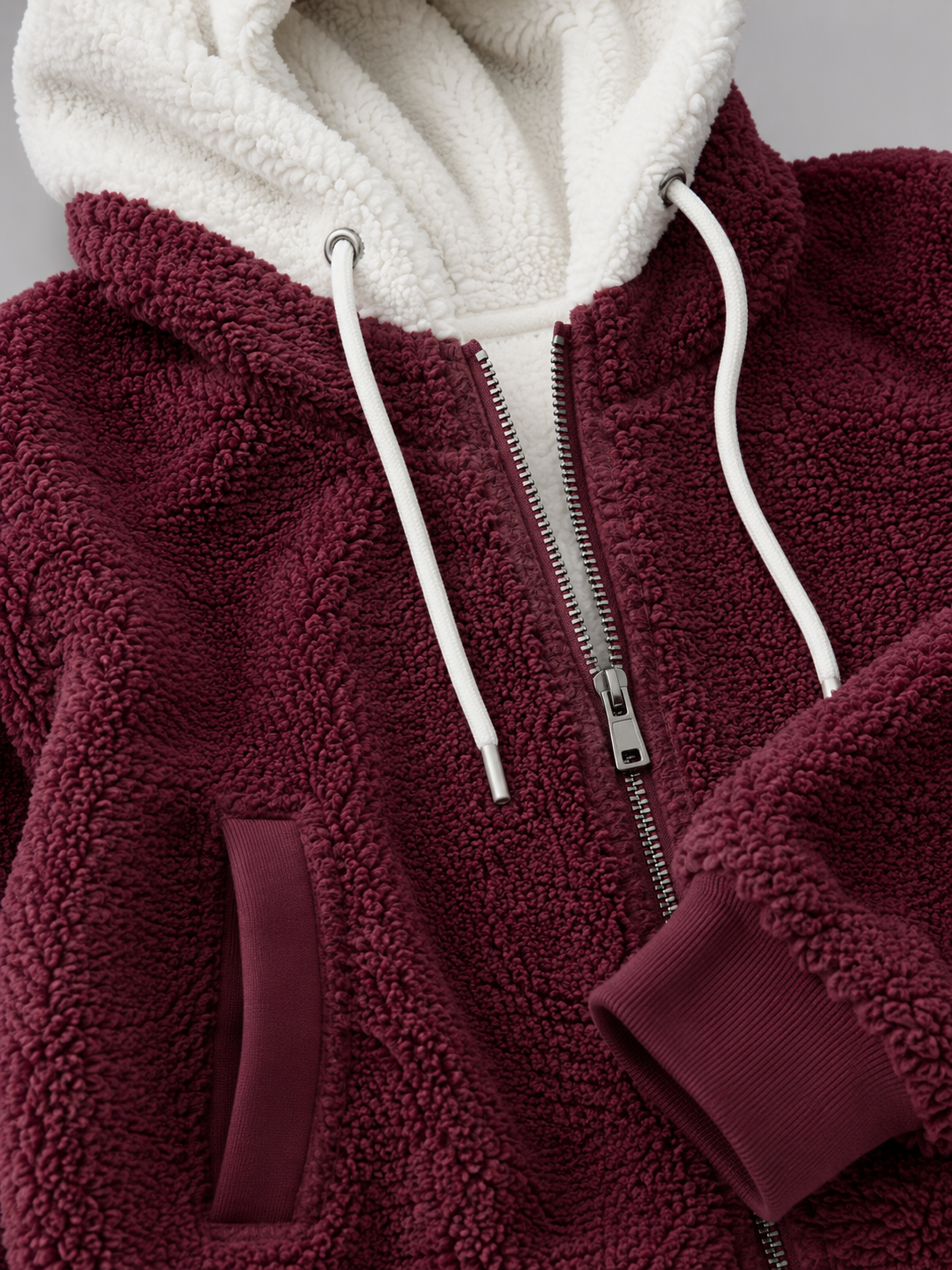 Bluza z Kapturem Ocieplana Sherpa dla Kobiet