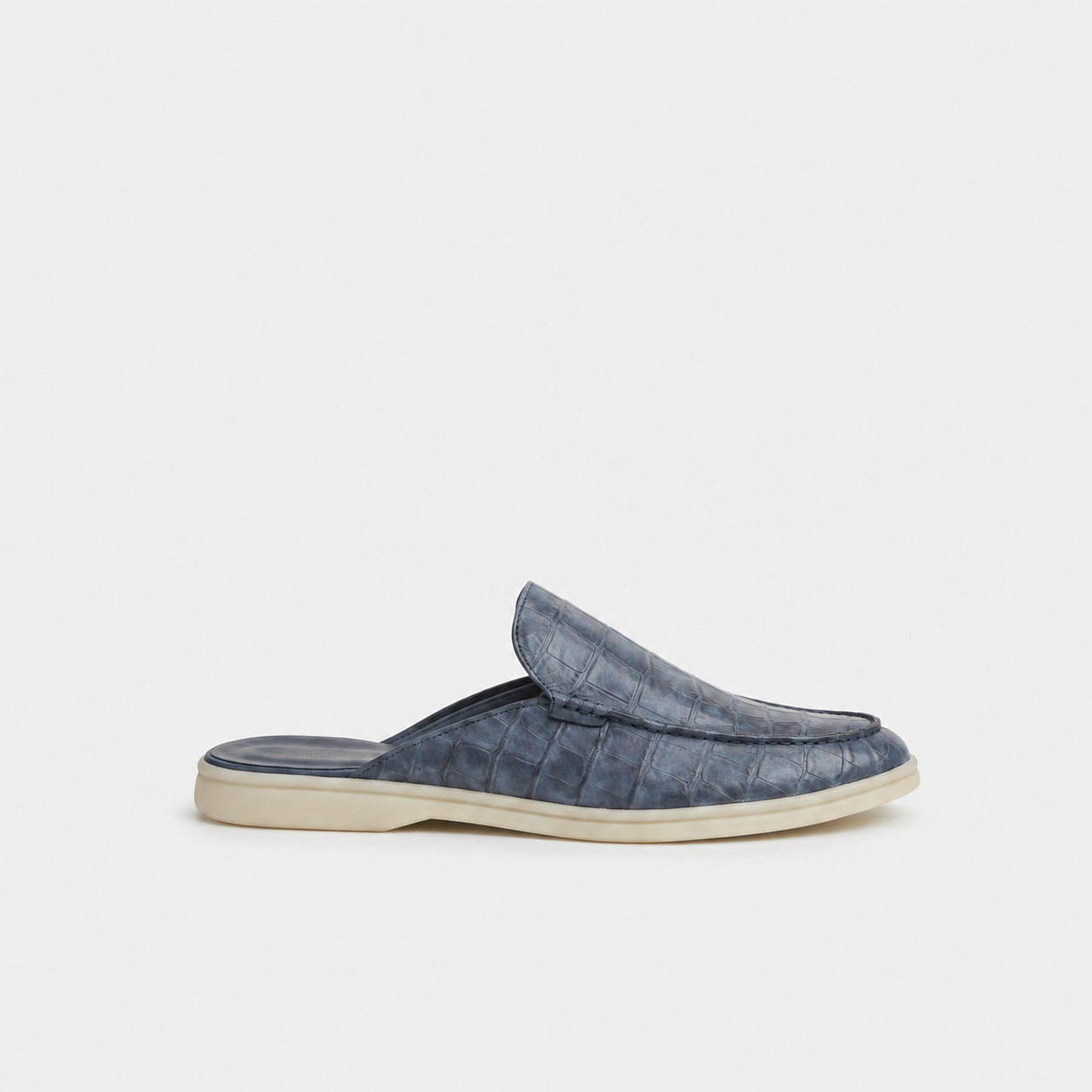 Szaroniebieskie Klapki Yacht Croco | EDYCJA LIMITOWANA
