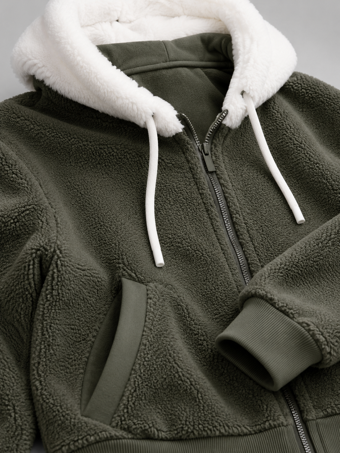 Bluza z Kapturem Ocieplana Sherpa dla Kobiet