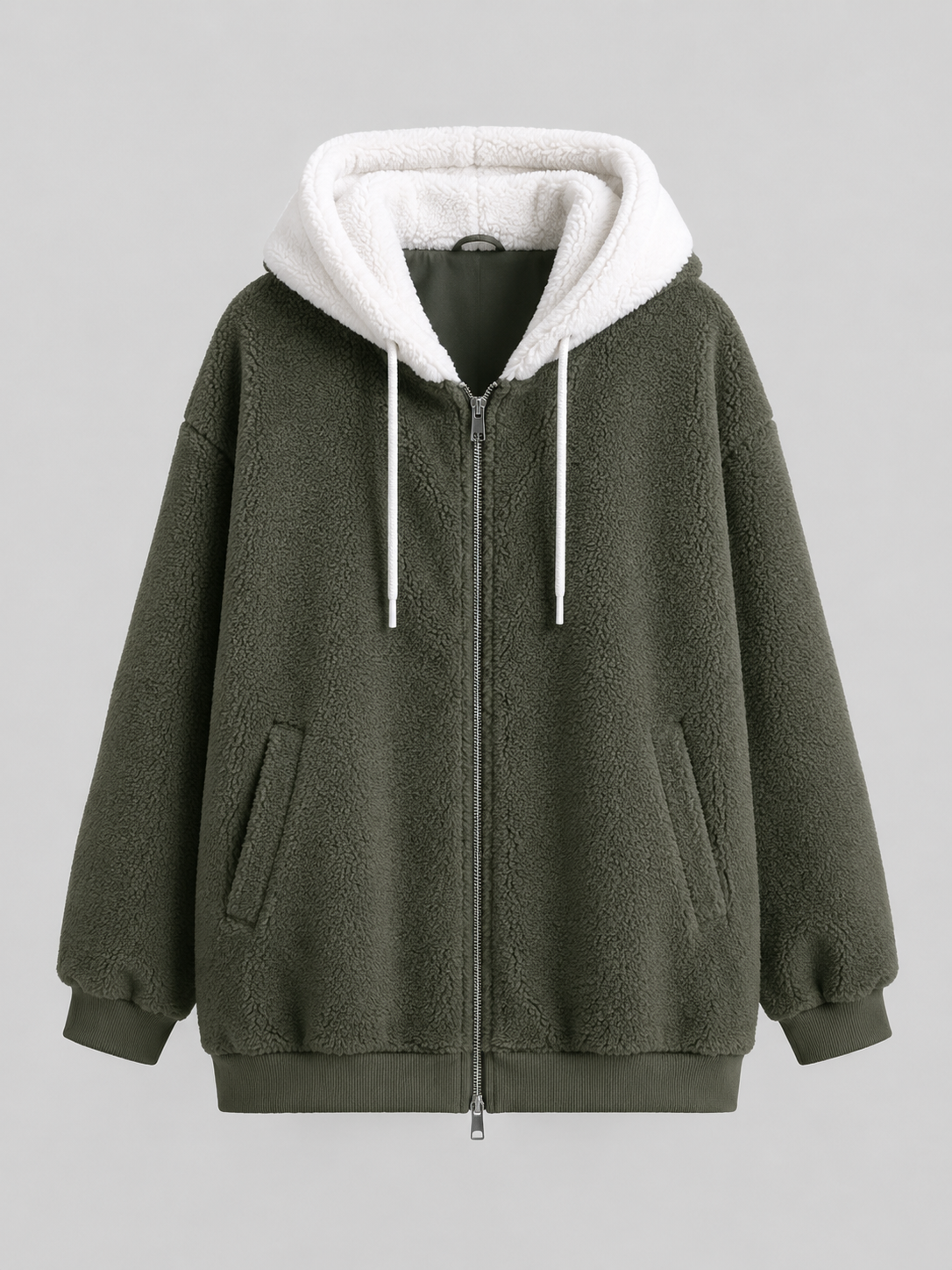 Bluza z Kapturem Ocieplana Sherpa dla Kobiet