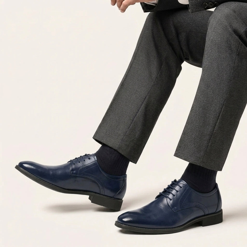 Buty Derby Męskie ze Skóry