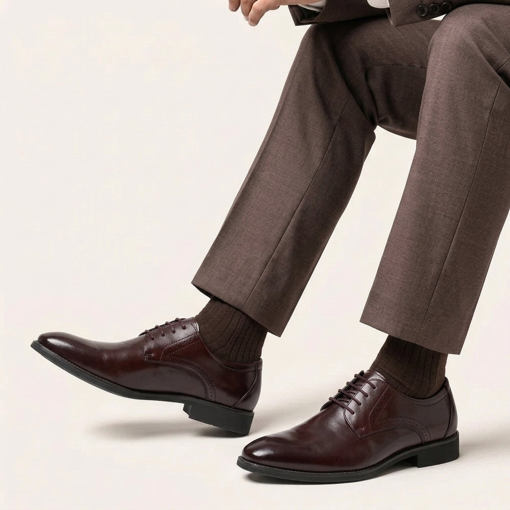 Buty Derby Męskie ze Skóry