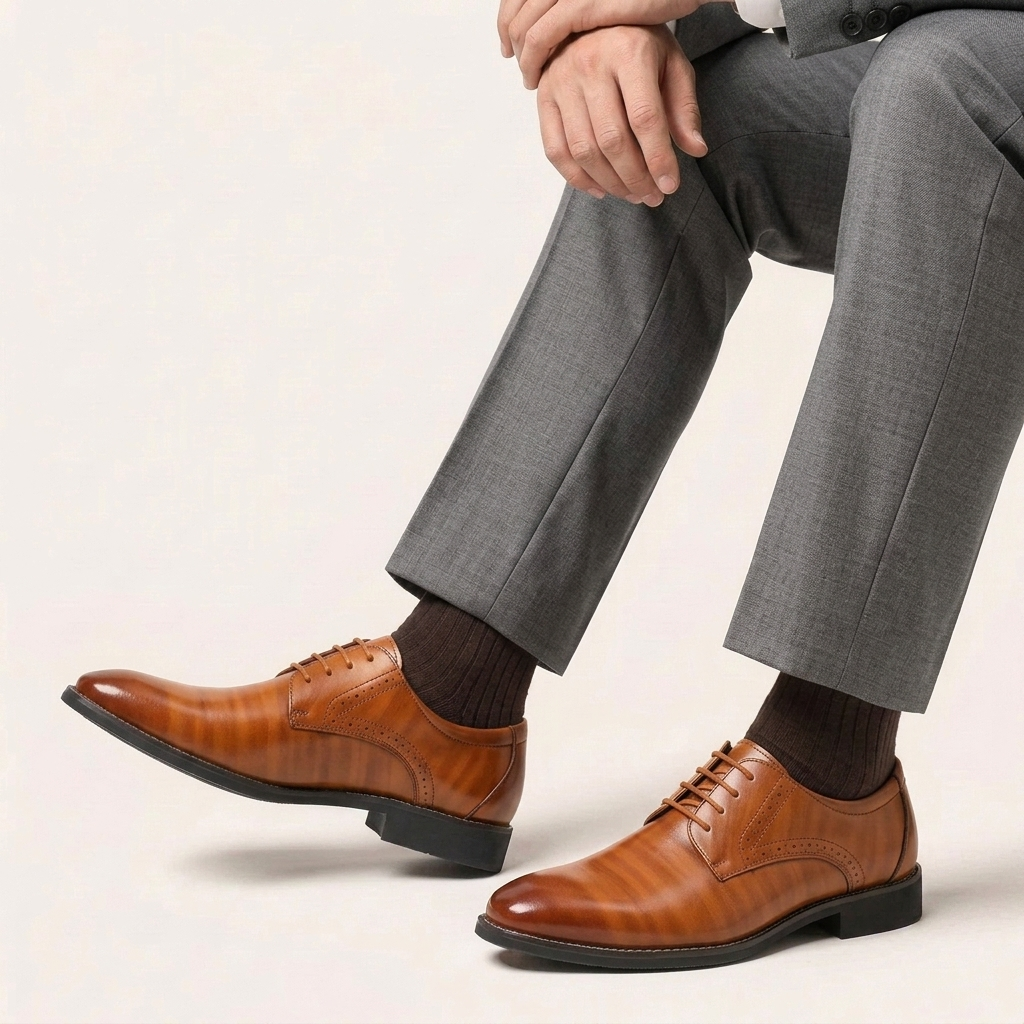 Buty Derby Męskie ze Skóry