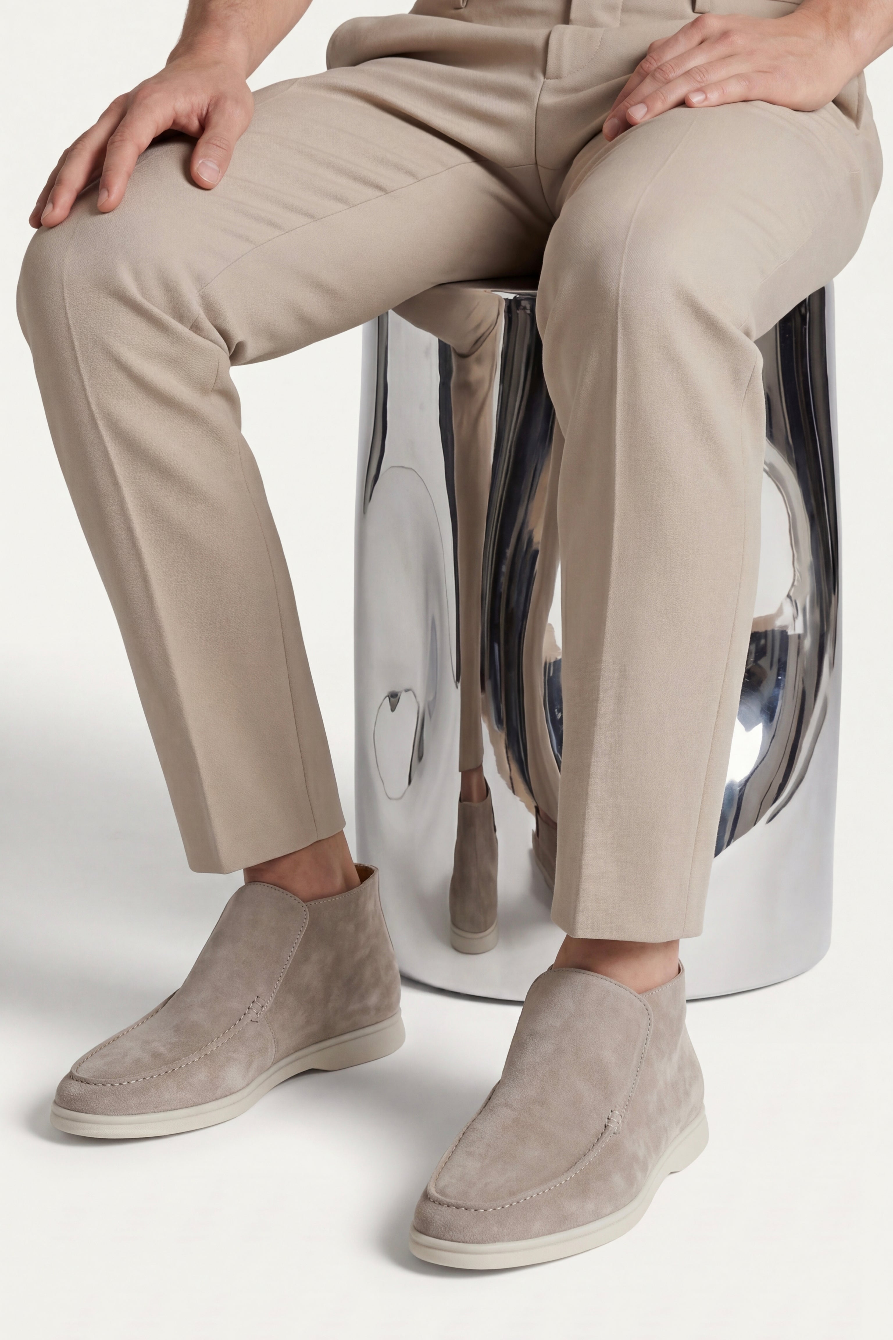 Mokasyny Monaco High Top Taupe