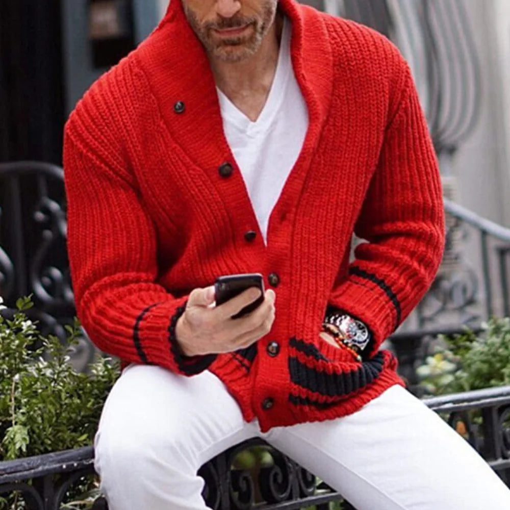 Męski Uniwersalny Kardigan w Smart Casual Stylu