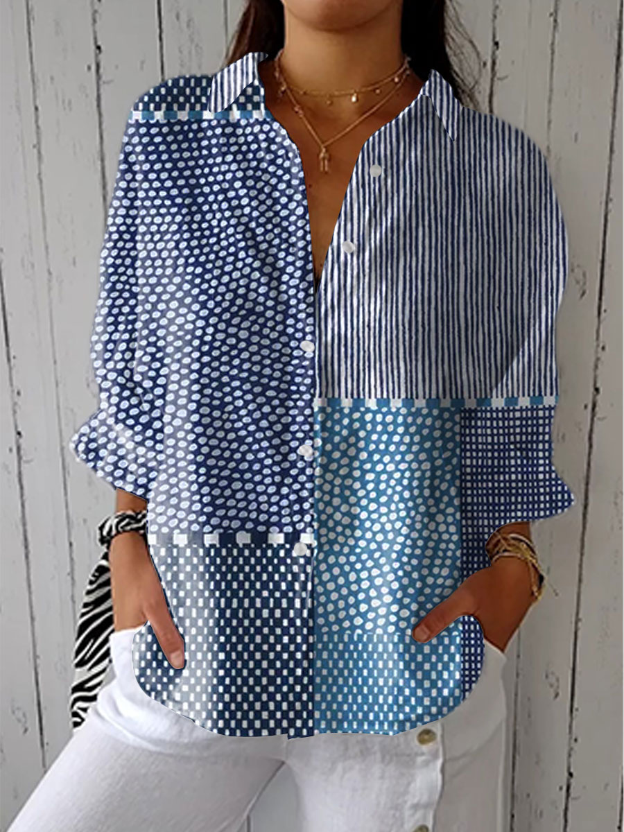 Fiora | Bluzka Ocean Patchwork