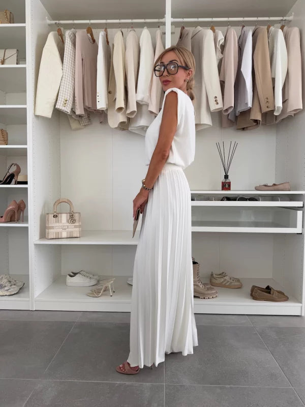 Jowita – Elegancki komplet top + spodnie